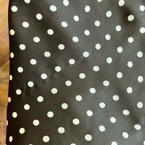 Worthington Blue Polka Dot Pleated Black Skirt 10 - Picture 8 of 8